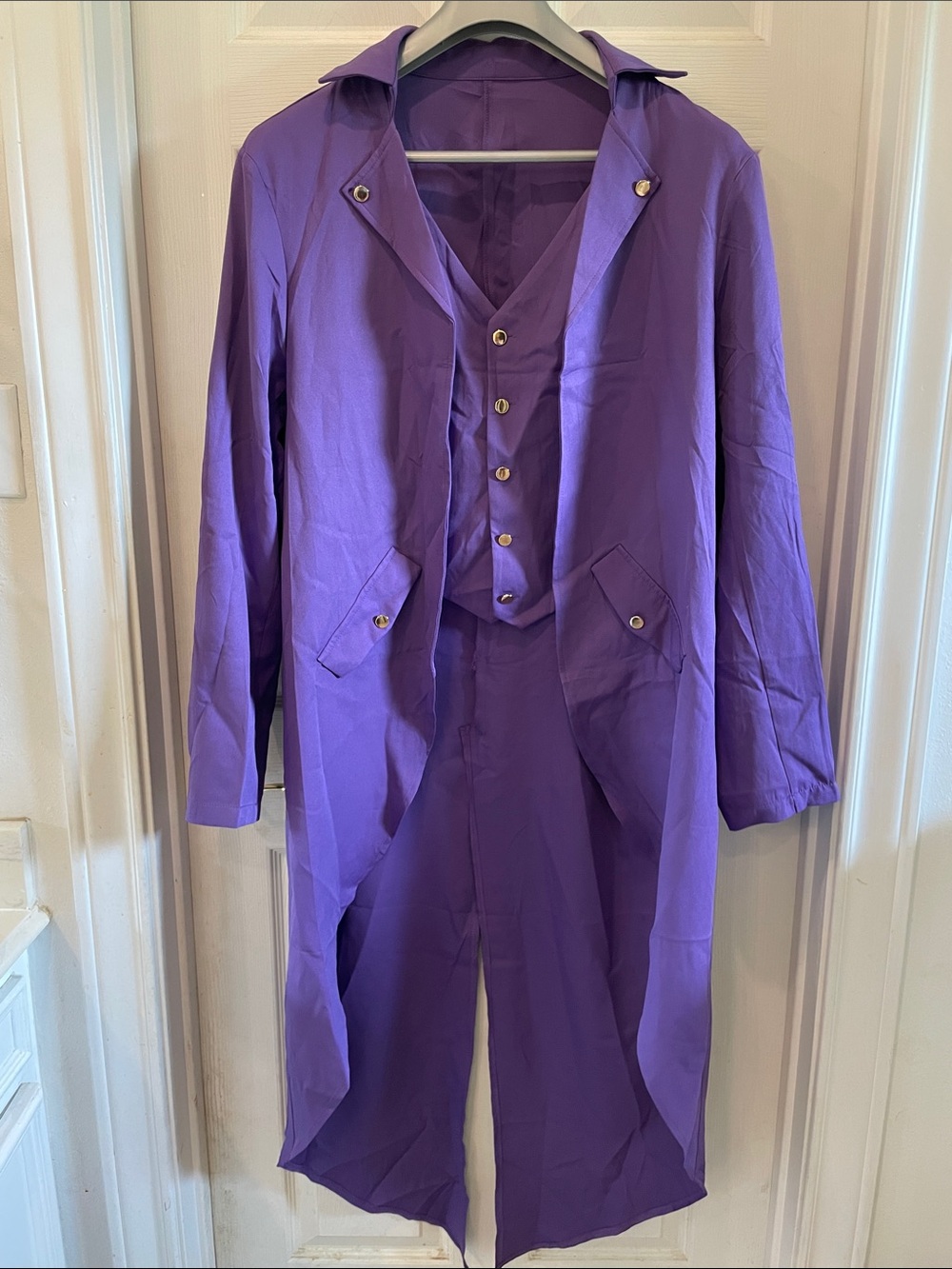 Men’s purple tailcoat jacket